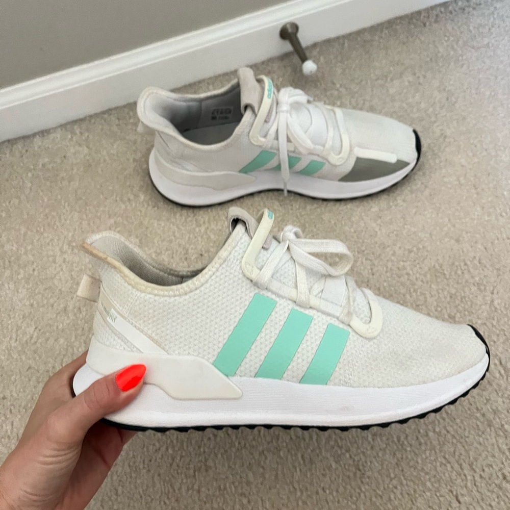 Adidas Gray and White Sneakers